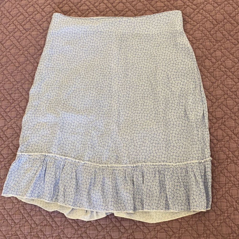 Brandy Melville blue flower skirt